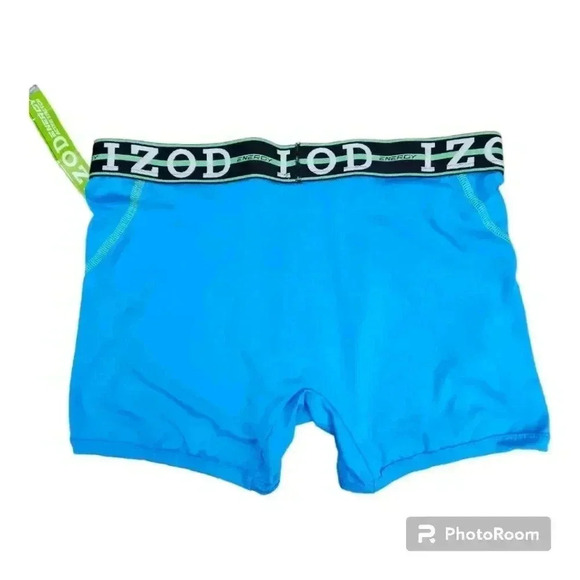 IZOD ENERGY ACTION STRETCH BOXER BRIEFS BLUE LARGE - Picture 2 of 6
